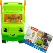 Fisher-Price Little People Recycling Truck Musical Toddler Garbage Toy Set, 5 Pieces