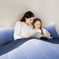 thumbnail image 4 of Erosebridal Teens Stars Print Full Size Comforter Sets 3 Pieces,Gradient Blue Starry Sky Bedding Sets For Boys,Navy Blue Reversible, 4 of 6