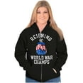 thumbnail image 5 of Funny 4th of July American Freedom Unisex Fleece Graphic Zip Up Hoodie Brisco Brands 4X, 5 of 6