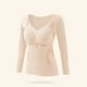 thumbnail image 1 of Ropa interior térmica para mujer, sin costuras, cálida y aterciopelada, gruesa, de lana polar., 1 of 3