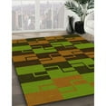 thumbnail image 2 of Ahgly Company Indoor Square Patterned Dark Yellow Green Area Rugs, 7' Square, 2 of 6