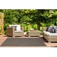 thumbnail image 3 of Safavieh Courtyard Finnian Solid Indoor/Outdoor Area Rug, Black/Beige, 4' x 4' Square, 3 of 13