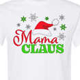 thumbnail image 4 of Inktastic Mama Claus with Christmas Santa Hat and Snowflakes T-Shirt, 4 of 5
