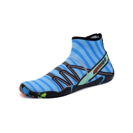 

Rockomi Unisex Yoga Shoe Barefoot Aqua Socks High Top Water Shoes Girls Boys Lightweight Anti-Slip Trainers Breathable Quick Dry Sneakers Black Blue 9
