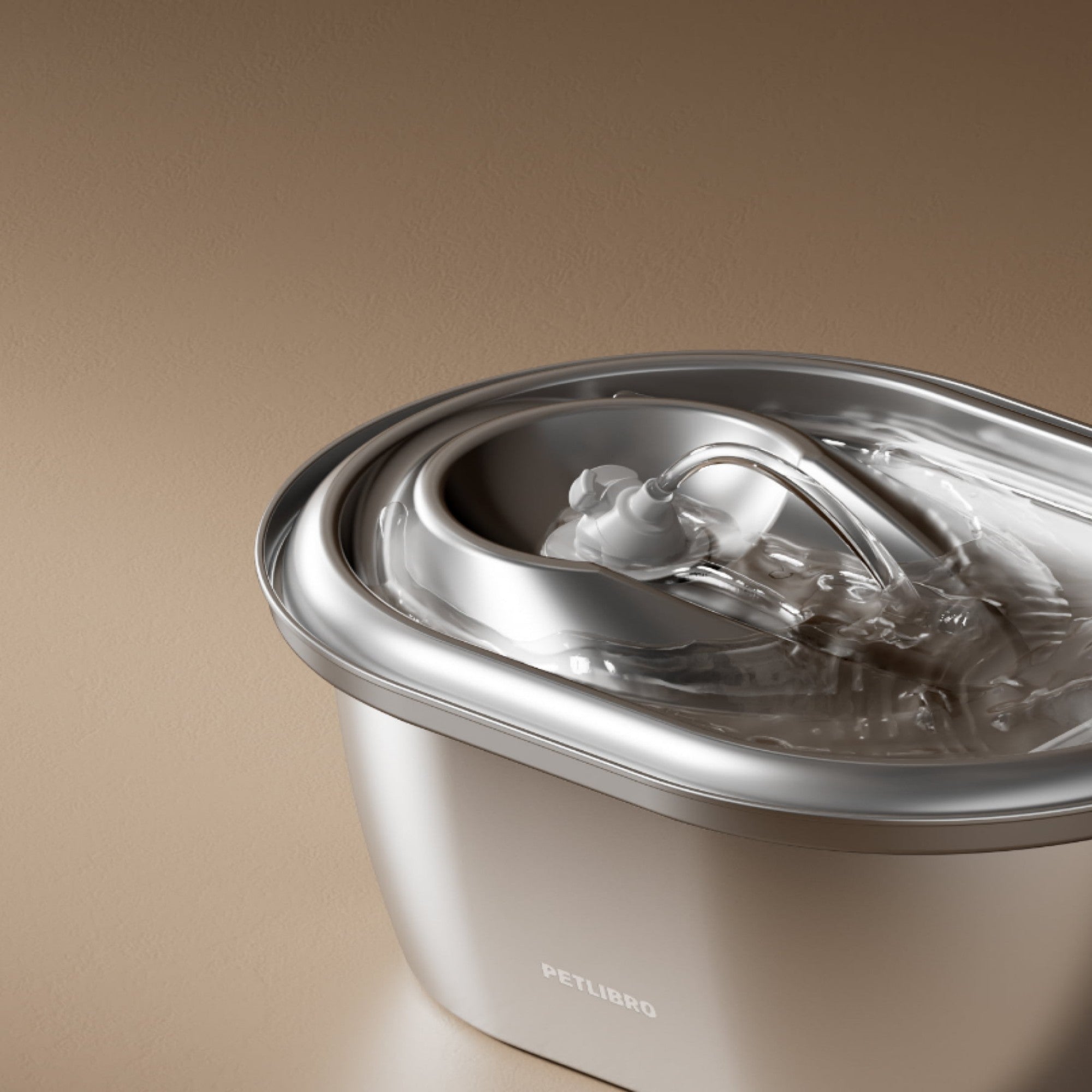 PETLIBRO Stainless Steel Cat Water Fountain, 101oz/3L, Automatic Dispenser with 4 Filters & Sponges