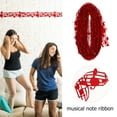 thumbnail image 2 of 10 Yards Reusable Musical Note Ribbon for DIY Gift Wrapping Craft Polyester Red, 2 of 6