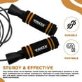 thumbnail image 3 of RDX Skipping Rope with Anti-Slip Soft Memory Foam Handles, 10.3FT Adjustable Tangle-Free PVC Coated Steel Speed Jump Cable, Fat Burning Fitness Boxing Weight Loss Slimming Home Gym Exercise Workout, 3 of 4