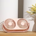 thumbnail image 6 of EUDIDV Portable Fan Desktop Double-head Double-leaf Aromatherapy Fan Student Dormitory Desktop USB Charging Fan Plug-in Model;Suitable for Indoor and Outdoor Use, 6 of 7