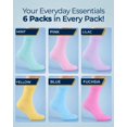thumbnail image 5 of Pembrook Unisex Non-Binding Diabetic Ankle Socks, Pastel Colors, Large, 6 Pairs, 5 of 7