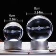 thumbnail image 4 of CAROOTU Crystal Solar System Gift Ball with Chargeable Colorful LED Base Glass Planets Ball Party Favors Present Gift for Astrophile, 4 of 5