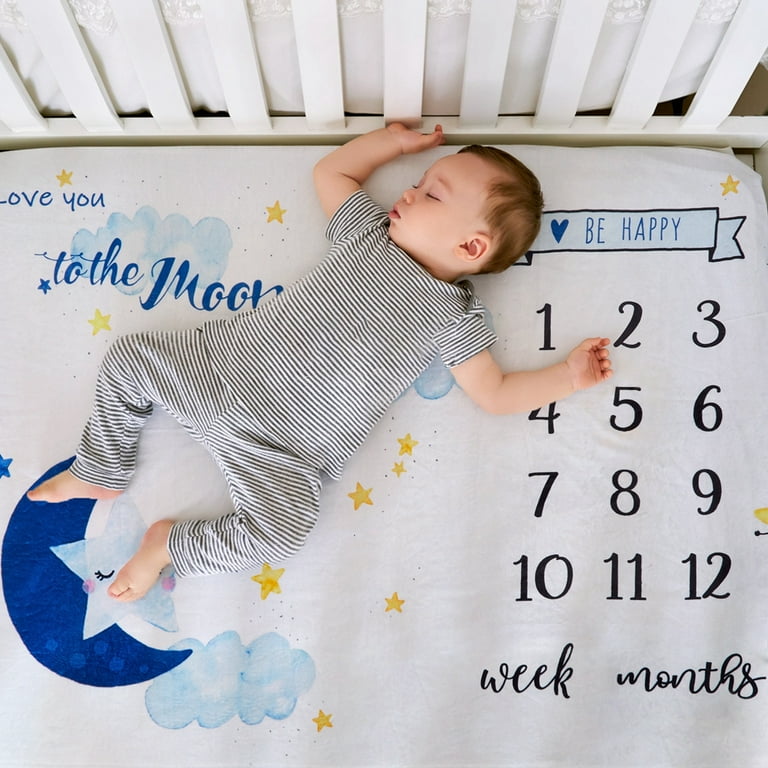 Soonbuy Baby Monthly Milestone Blanket for Baby Boy Girl Age