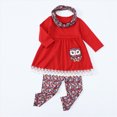 thumbnail image 2 of Wamejoo Toddler Girls' Outfits Two Piece Kids Fall Winter Animal Print Cotton Long Sleeve Tops Pants Headbands Sets for Girls, 2 of 8