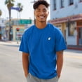 thumbnail image 3 of Dalix Ghost Mode Heavy Cotton Short Sleeve Summer Tee Mens in Royal Blue XL X-Large, 3 of 5