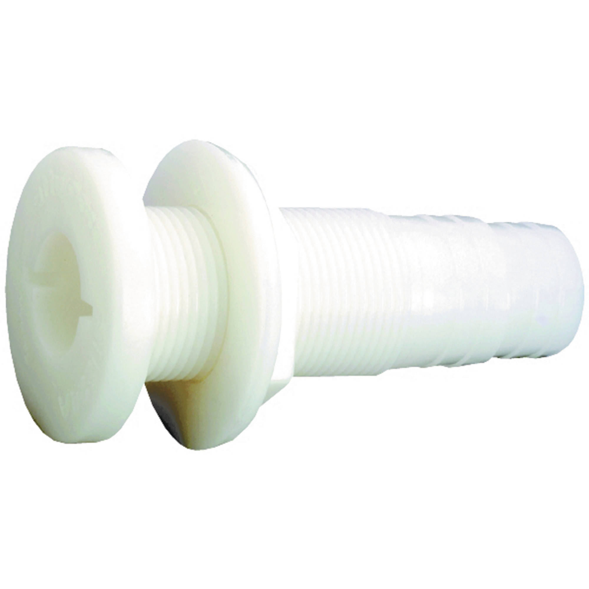 Attwood 3875-3 Passascafo Dritto In Polipropilene, 1 Pollice E 1/2, Per Impianti Nautici, Colore Bianco