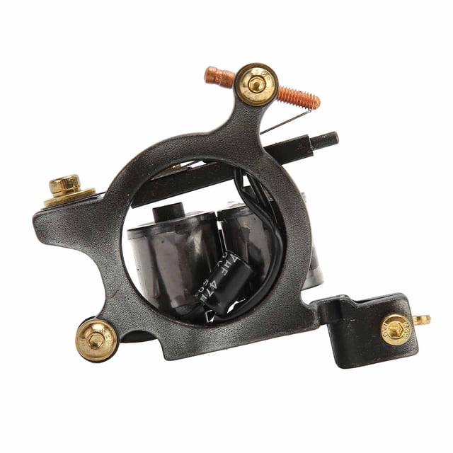 Máquina de 10 bobinas de envoltura Máquina de tatuaje profesional de bobina de aleación de cobre para sombreador delineador Tatuador Gris plateado 271C