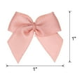 thumbnail image 2 of Uxcell 100 Pcs Mini Ribbon Bow 1" Mini Fabric Satin Ribbon Flower Bows Nude Pink, 2 of 6