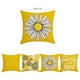 thumbnail image 3 of PYPESEEWY - Fundas de cojín decorativas para sala de estar, 45 x 45 cm, juego de fundas de almohada impermeables con diseño floral de margaritas para exteriores, patio, jardín, sala de estar, sofá, 3 of 6