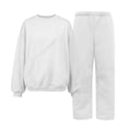 thumbnail image 4 of Rotm Jogging Suits for Women Hoodie and Sweatpants Set Long Sleeve Hooded Sweatshirt with Pockets Elastic Waist Pants Tracksuit for Women White,3XL, 4 of 7