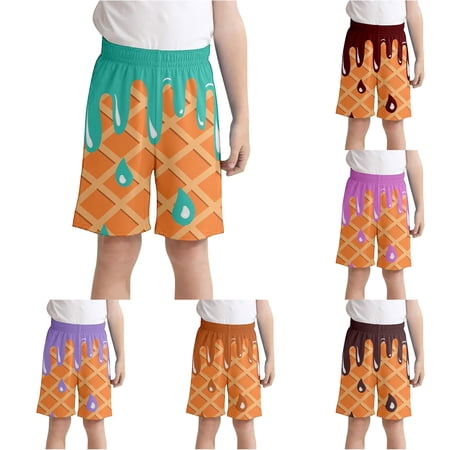 WEIGFI Toddler Kid Boys Swim Trunks Ice Print Quick Dry Board Shorts With Pockets Surfing Elastic Waist Swimwear Summer Water Play Daily Wear Relaxed Pool Beachwear Mint Green 9-10 Years