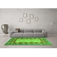 thumbnail image 3 of Ahgly Company Indoor Round Abstract Green Modern Area Rugs, 4' Round, 3 of 4