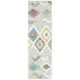 thumbnail image 3 of SAFAVIEH Kenya June Diamond Wool Area Rug, Gray/Ivory, 4' x 6', 3 of 7