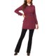 thumbnail image 2 of Abrigo de ante sintético de doble botonadura con solapa muesca para mujer INSPIRE CHIC en rojo profundo M, 2 of 7
