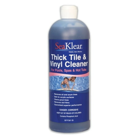 Thick Tile & Vinyl Cleaner, 1 Quart Bottle, Removes oil and scum By SeaKlear from