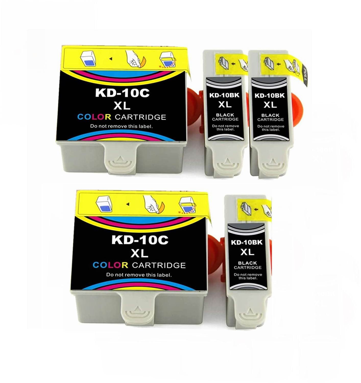 Genuine Kodak 10 Ink Cartridges 2-Pack 10B Black 10C Color