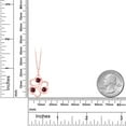 thumbnail image 3 of Gem Stone King 18K Rose Gold Plated Silver Red Rhodolite Garnet Pendant Necklace for Women | 1.11 Cttw | Gemstone January Birthstone | Round 4MM | With 18 inch Chain, 3 of 4
