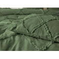 thumbnail image 4 of DNG Creations 3 Piece Diamond Ruffle Comforter 100% Egyptian Cotton, 800TC - Solid Moss Colour - Super Soft 550 GSM All Season ( Oversized Queen - Size ), 4 of 6