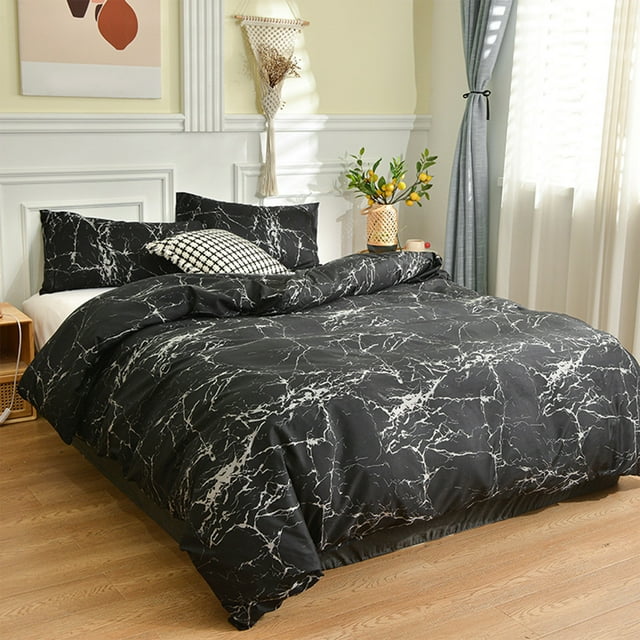 Ensembles de Literie, Ensemble de Couette Simple, Housse de Couette Simple d'Été - Housse de Couette Simple Brossée Adaptée à Toutes les Saisons, Literie Douce Double Housse de Couette Motifs Frais, Ensembles de Literie Simple