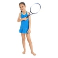 thumbnail image 2 of Xnihocha Girls Golf Tennis Dress Outfits Kids Tennis Skirt with Shorts Cotton Golf Tank Tops Clothes Blue 10, 2 of 7