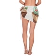 thumbnail image 3 of Cakes Women Coverups Beach Cover Up Chiffon Swimsuit Bikini Wrap Short Skirt Beach Slit Tie Waist, 3 of 8
