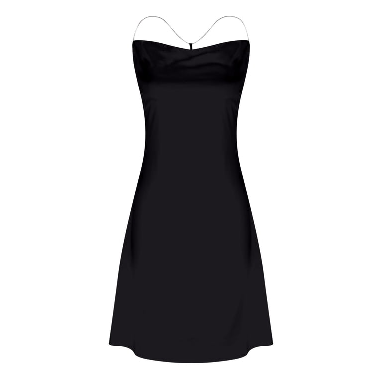 mini black sexy formal dress Black sexy sweetheart cute classic little black dress A-line suspender NiceVestidos