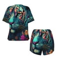 thumbnail image 5 of Xecao Colorful Flower Tiger print Swimsuit for women, Summer-ready, sporty style.Quick-dry fabric. Many sizes & colors., 5 of 9
