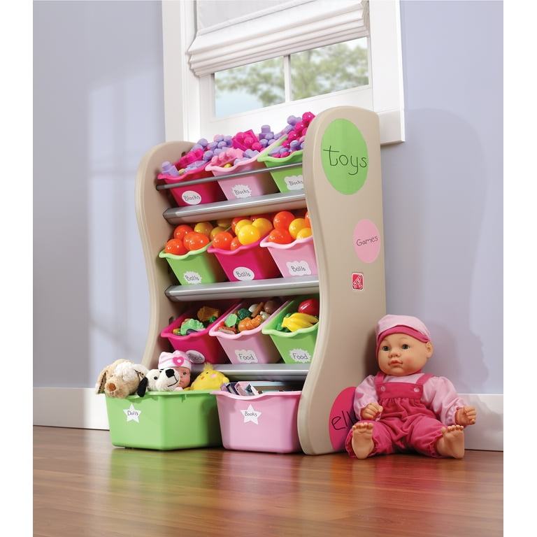 2 in 1 Bath Tub with Toy Organizer by Potty Patty - Pink for Girls