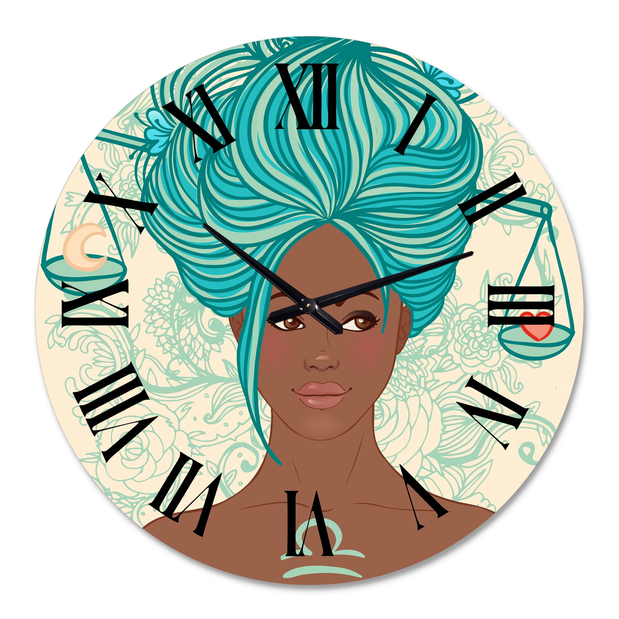 Designart 1 in Modern,Contemporary Wall Clock
