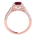 thumbnail image 4 of Aonejewelry 1.25 Ct. Ttw Diamond and Created Ruby Ring In 14k Rose Gold, 4 of 4