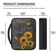 thumbnail image 5 of ZUXONGSY Sunflower Butterfly Print Bible Cover for Women Men Believe Hope Faith Love Large Bible Case Zippered Bible Bag Church Bag Bible Accessories Portable Bible Protective with Handle, 5 of 6