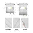 thumbnail image 5 of Wildflowers Swag Kitchen Curtains Sets for Windows 24 Inch Length, Spring Country Black Grey Floral Leaf Plant Short Window Curtain Panels Swags Valances and Tiers 3 Piece Set for Cafe/Dining Room, 5 of 5