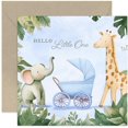 thumbnail image 1 of Tarjeta de felicitación de Old English Company con tema de animales de la jungla azul, 1 of 7