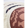 thumbnail image 2 of Fennco Styles Art Design Abstract Print Fringe Cotton Placemats 13" Round, Set of 4 - Cream & Navy Woven Table Mats for Home Décor, Dining Table, Banquets and Special Events, 2 of 7