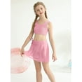 thumbnail image 3 of SILVERCELL 9-16T Teens Girls 3 Pieces Swimsuits Bathing Suit Kids Summer Cute Solid Swimwear Set with Skirt, Size 9-16 Years, 3 of 9