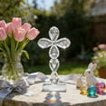 thumbnail image 4 of Uuiauoio Crystal Standing Cross Decor, Crystal Glass Shaped Acrylic Decor,Religious Gifts for Women Men, Holy Cross Collectible Figurines for Home Decoration, Easter Decoration for Party, 4 of 6