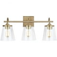 Capital Lighting 3-Light Transitional Bath Vanity, Aged Brass, Damp ...