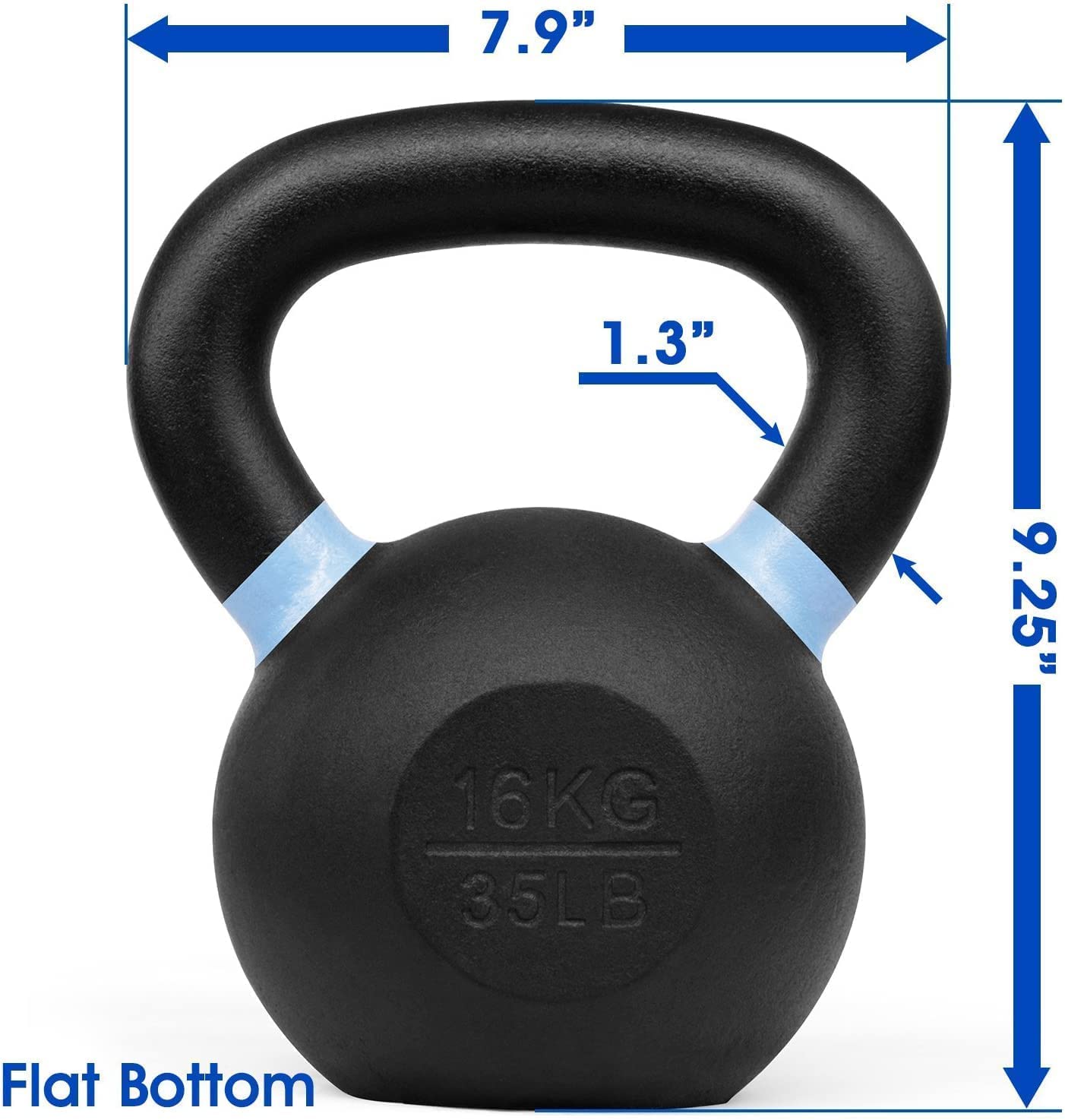 Yes4All 16kg / 35lb Powder Coated Kettlebell, Single - image 5 of 9