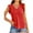 Red, variant on Womens Casual V Neck Blouse Tops Frilled Ruffles Solid Sleeveless Tanks