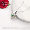 thumbnail image 5 of Personalized Bold Name Wrapped Iridescent Heart Necklace, 5 of 6