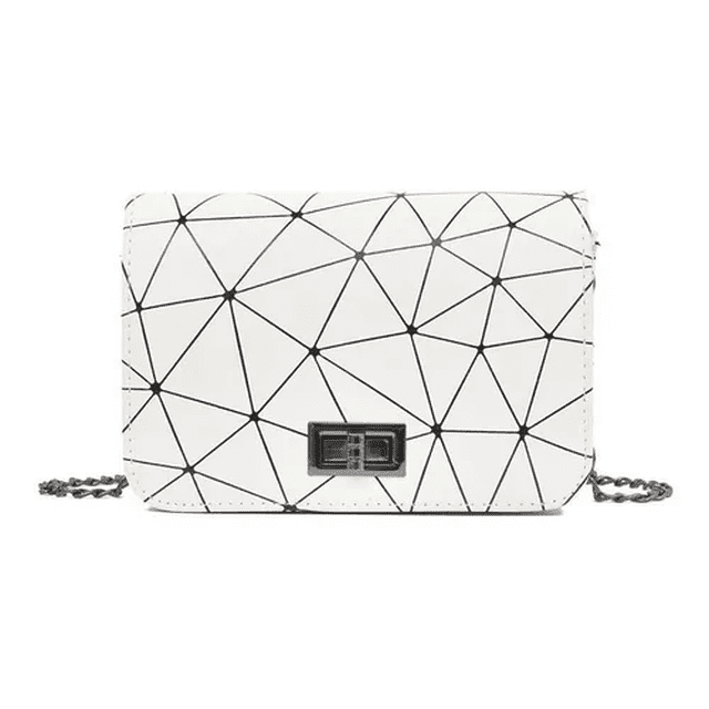 Bolsa Pequeñas Dama Geometrica De Bolso Blanca Malubero Longitud de la correa para el hombro: 100 CM