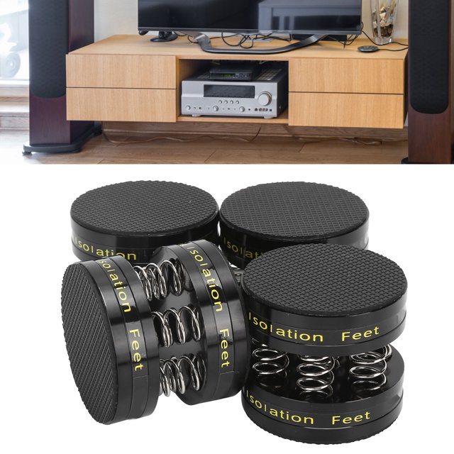 Preffair Speaker Isolation Feet Pad Spring Turntable Audio Feet Spikes Mat for DVD Player